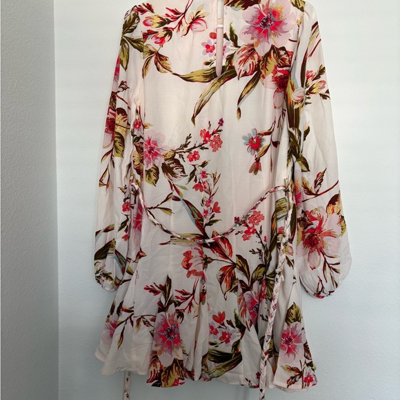 Tinsel Floral Dress with Red and Green Accents - Picture 5 of 7